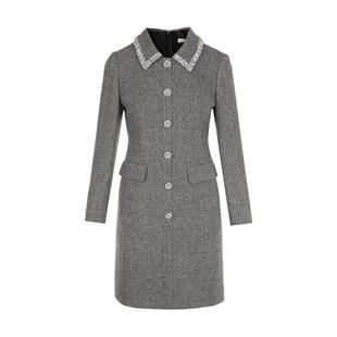 朗姿集团LIME莱茵连衣裙深灰色复古优雅舒适浪漫经典简约25秋新款