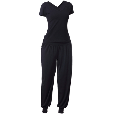 裸感莫代尔秋冬季瑜伽服套装女