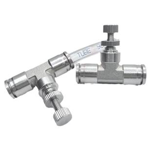 304不锈钢管道式节流阀lsa快插接头调速节阀SA4/6/8/10/12管道阀