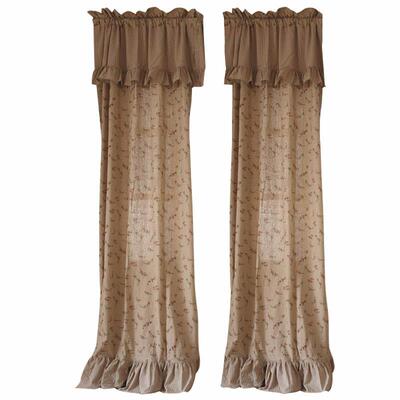 玫瑰晨露法式田园亚麻棉印花窗帘