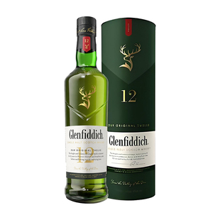 Glenfiddich/格兰菲迪12年双桶苏格兰单一麦芽威士忌700ml礼盒装