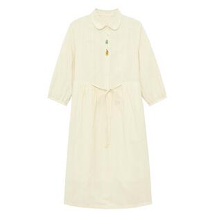 古木夕羊纯色衬衫连衣裙女夏宽松显瘦时尚长裙GD3101859