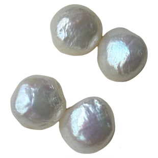 天然淡水珍珠S925纯银耳针巴洛克异形油画糖纸炫彩皱皮大珍珠耳钉