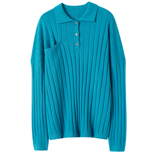 打保票好看!加厚精纺100%纯山羊绒衫女POLO领羊绒毛衣打底衫秋冬