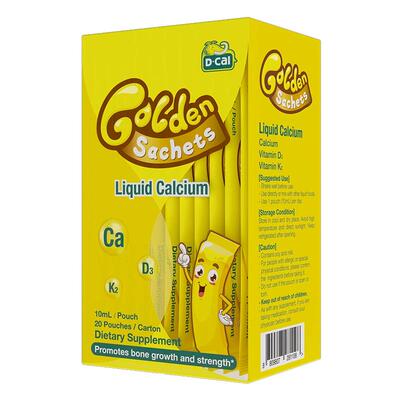迪巧小黄条液体钙D3K2钙10ml20条