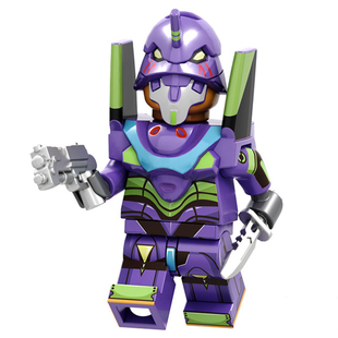 EVA初号机二号机明日香动漫新世纪机甲战士第三方积木人仔玩具