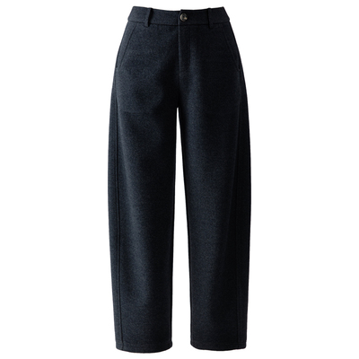 春四季羊毛醋酸毛呢阔腿裤女弯刀