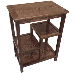 鸡翅木茶几边几茶边柜中式花梨茶水架实木鸡翅木小茶桌置物架角几