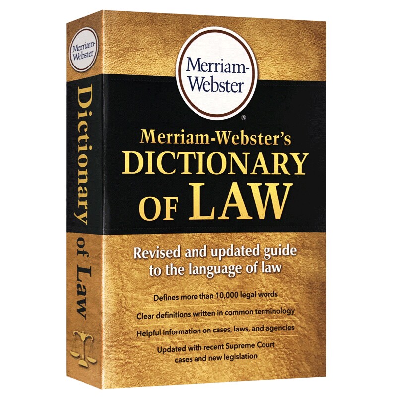 韦氏法律词典 英文原版字典 Merriam Webster's Dictionary of Law 英文版韦氏英英词典 进口工具书正版