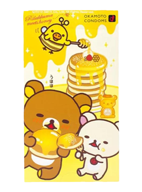 okamoto冈本002超薄轻松熊纯净雏菊超多润滑橡胶避孕套安全套10只