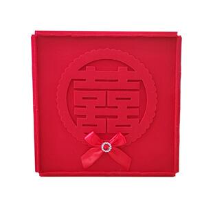 婚礼抽奖箱创意结婚签到台处高档婚庆红包礼金箱道具喜字摸奖盒子