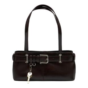 Osoi Osoi 棕色布罗克莱迷你肩包 - 皮质- 棕色