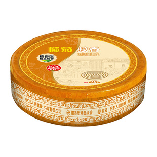 榄菊蚊香檀香型家用室内非无毒驱蚊灭蚊香薰文香盘式蚊香盘托线香