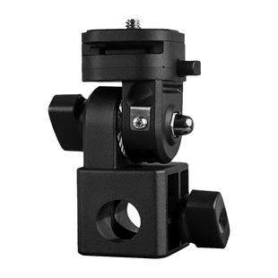 宁嘉维灯架转换云台1/4拓展冷靴快拆180°俯仰柔光伞插孔