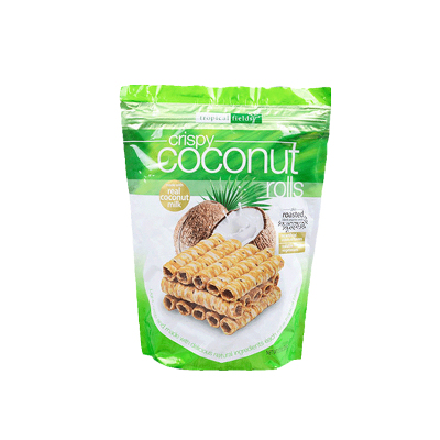 澳洲空运代购 tropical fields 椰子卷 香脆椰子芝麻蛋卷直邮265g