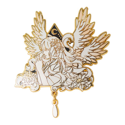 月色星象圣神祈祷珐琅徽章胸针