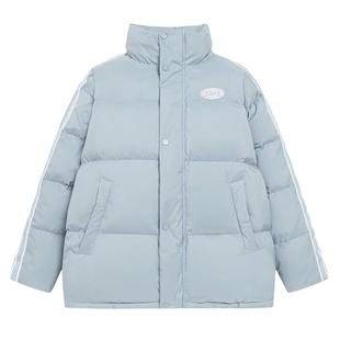 雪中飞25秋韩版时尚运动休闲立领百搭廓形女士短款羽绒服外套青绿