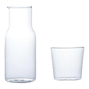 一人饮一壶一杯套装日式高硼硅玻璃水杯小冷水壶小果汁壶透明简约