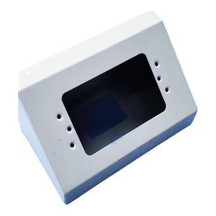 全钢实验PVC明装插座盒斜式三角形双位白色118型岛式边台铁质底盒