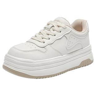 大东厚底板鞋女款2026新款春季配阔腿裤的鞋子女增高鞋百搭小白鞋