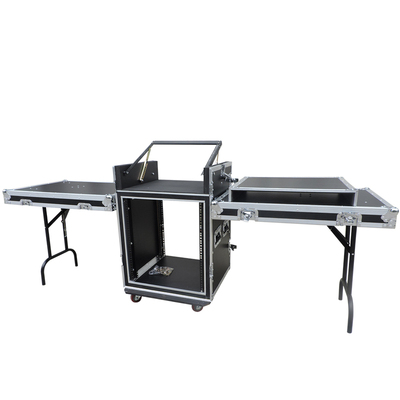 专业12u16u两开门机柜功放航空箱