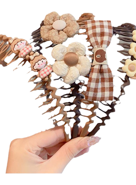 女孩不伤发头箍防滑带齿发梳发饰