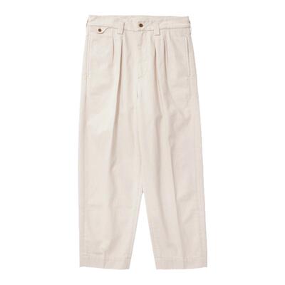 TACITURNLI白丹宁塔蒂多褶休闲裤