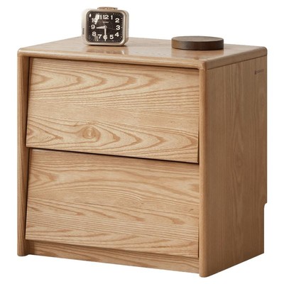 西物落地白蜡木小型床头柜