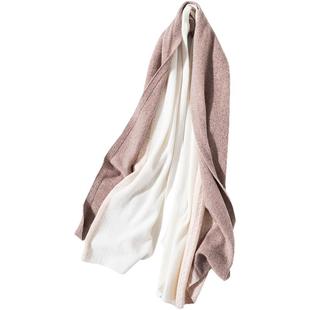 鄂尔多斯市cashmere羊绒围巾三色针织披肩保暖女百搭羊绒围巾