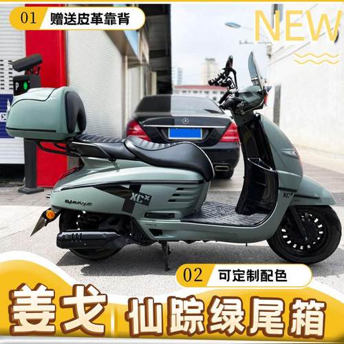 标致姜戈Django150后尾箱 踏板摩托车储物箱尾架复古箱子改装配件