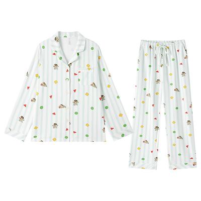 BE蜡笔小新纯棉抗菌睡衣情侣秋