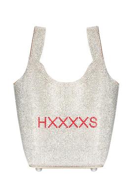 HXXXXS设计师品牌 满钻菜篮子牛皮手拎水桶包 301542