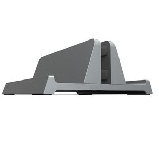 CROSSLINE立式笔记本电脑支架竖立收纳整理架适用macbook铝合金直立置物架子macmini通用游戏本桌面金属底座