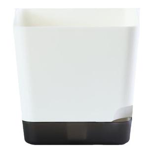 仿陶瓷白家用多肉花盆带底托大号肉肉高颜值花盆轻奢组合包邮塑料