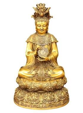 铜无声老母家用佛堂无生老母摆件