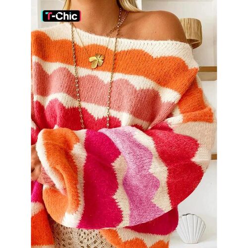 E 36539L Autumn Round Neck Sweater 秋季圆领毛衫 跨境欧美