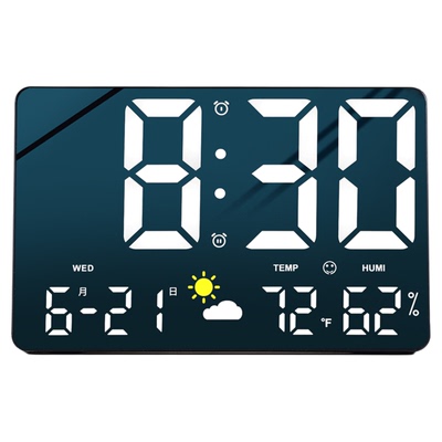 可遥控！多功能LED电子显示闹钟