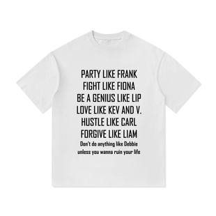 老弗兰克同款美剧之徒美式小众设计感宽松纯棉短袖男装T恤衫上衣