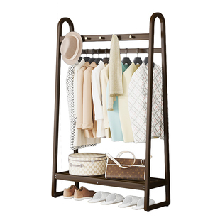 落地衣帽架落地式挂衣架床边晚上放衣神器非实木置物架立式晾衣架