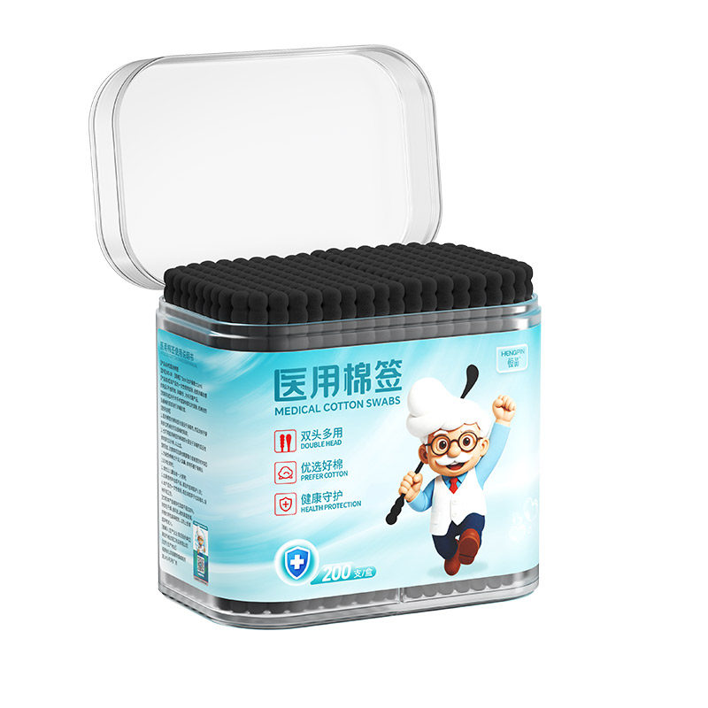 医用棉签双头脱脂棉球消毒掏耳朵