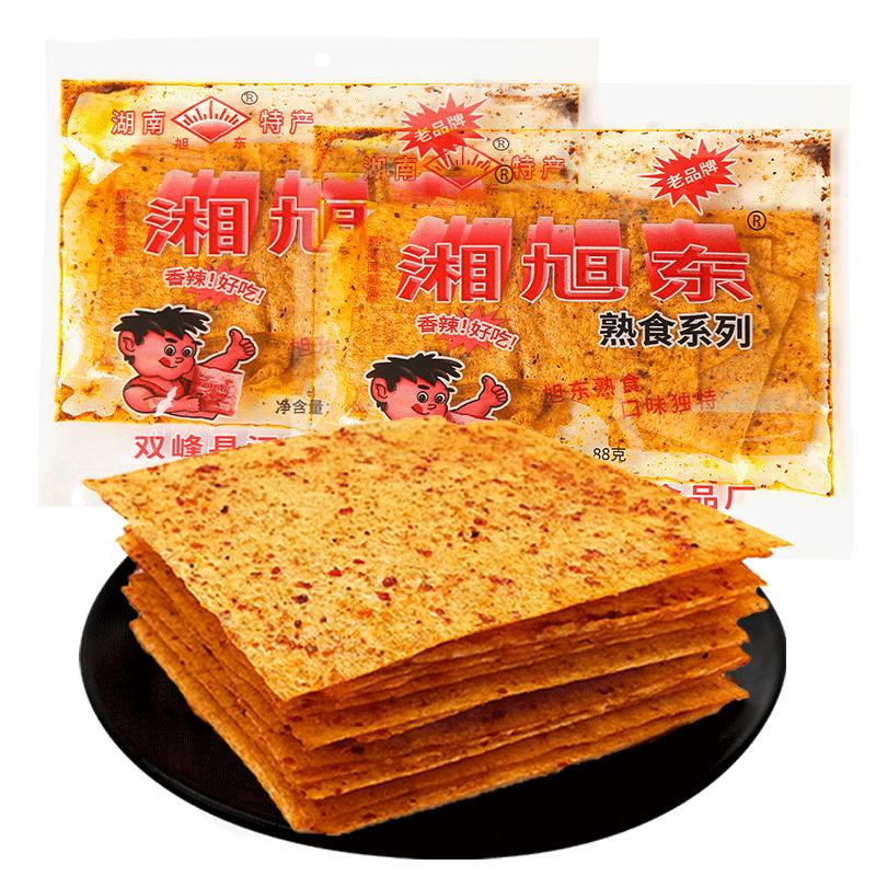 湘旭東香辣片麻辣條豆皮兒時童年懷舊休閑零食小吃湖南老式大辣片