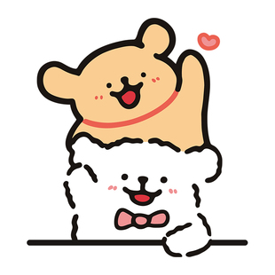 厨房玻璃门贴纸卡通线条小狗高级感客厅餐厅装饰防撞小心提示贴画