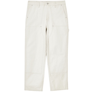 907杰克琼斯阔腿裤工装贴布双侧插袋廓形长裤子牛仔裤秋季男装士