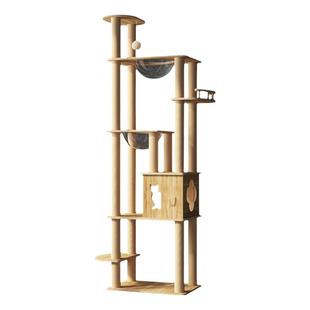 猫爬架猫窝猫树一体猫抓板通天柱实木跳台太空舱猫窝猫咪用品大全