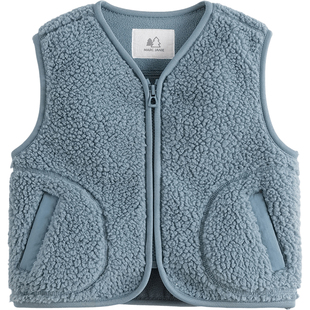 [校服神器]马克珍妮男女童亲肤软糯摇粒绒马甲宝宝秋冬新款551379