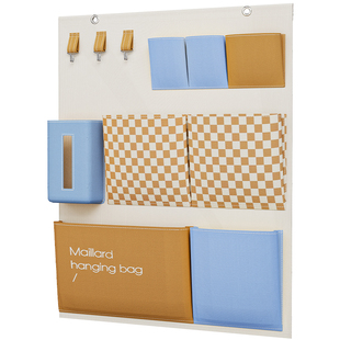 婴儿爬爬垫围栏收纳袋挂式多功能床挂宝宝奶瓶置物袋纸尿裤整理袋