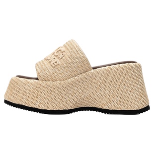 【波西米亚】Thirty More编织凉拖女2026春夏新款厚底露趾拖鞋女