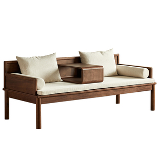 yamoo北美黑胡桃木罗汉床新中式禅意小户型沙发床家用实木沙发