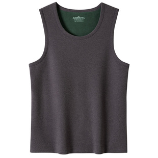 抗菌保暖背心男士加绒加厚棉毛衫打底内衣坎肩德绒马甲秋冬季内穿