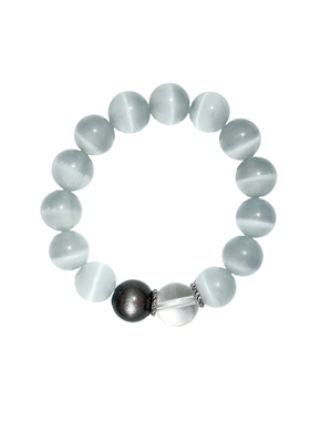 天然透石膏白水晶手串｜精致礼盒